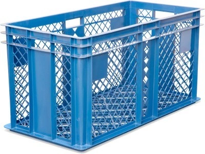 Ящик перфорированный 800×400×410, арт.: 316, объём 2.7, синий, код: 16829