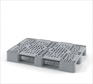 Универсальный перфорированный пластиковый поддон 1200х800 на двух полозьях