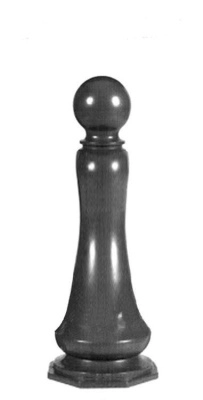 Чугунный тротуарный столбик «Пешка» (стандарт)