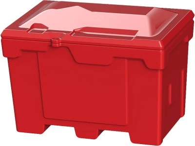 Контейнер для песка 500л. мороз. с крышкой цв. красный, арт. КДП 500 красный, код: 31198