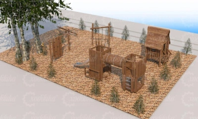 Средняя детская площадка 134,2 м2 №8