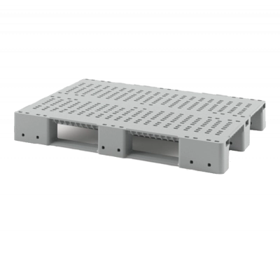 Усиленный перфорированный поддон на трёх полозьях 1200x800x150 без бортика