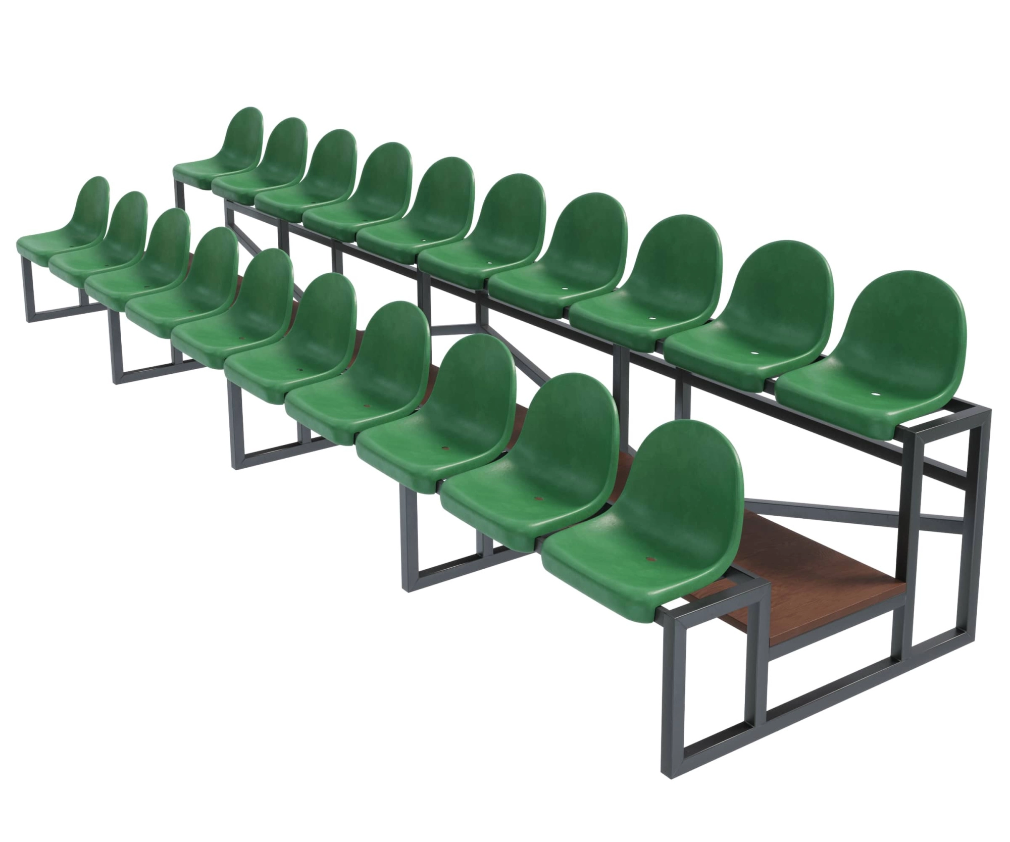 Трибуна двухрядная на 20 мест «Дабл-20»