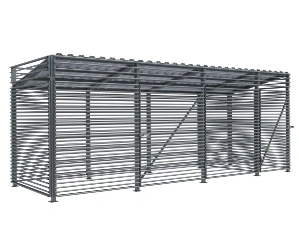 Контейнерная площадка для ТБО «Сплит Х» с хозблоком 2,77 м (на 1 контейнер)