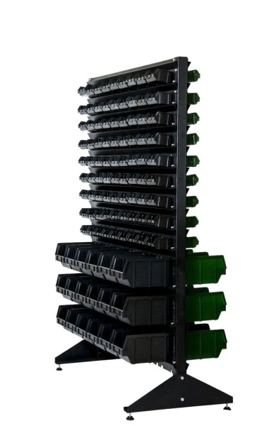 Стеллаж с пластиковыми ящиками 1502-9/0/3