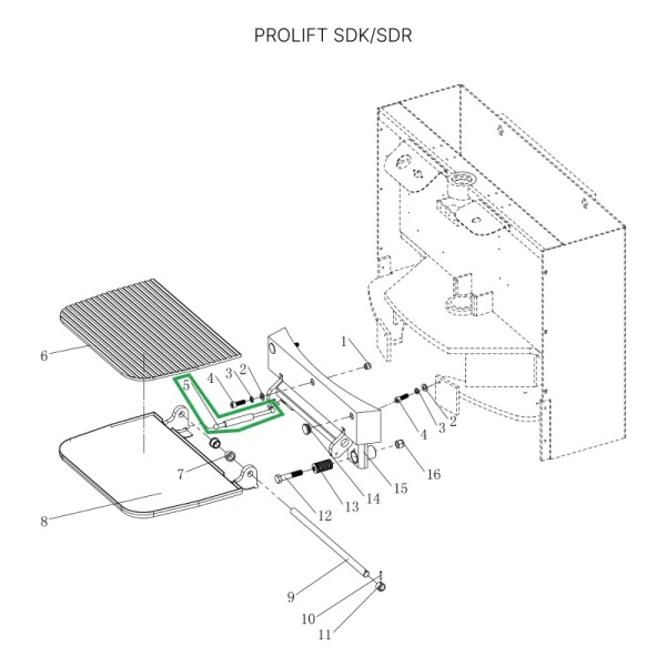 Амортизатор платформы оператора для штабелеров SDK, для тележек SK20
