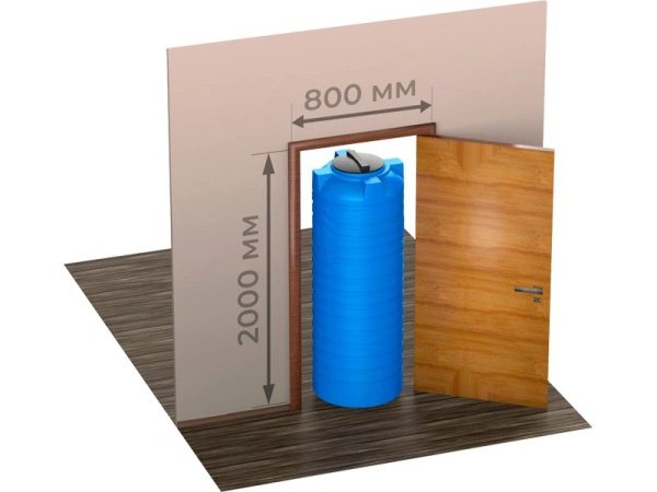 Емкость 500л. вертикальная, цилиндрическая, арт.: N 500, цвет: синий, код: 28140