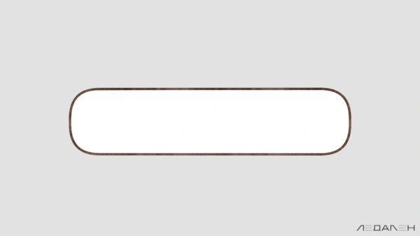 Овальный светильник WOOD OVALE 6000K 92W, корпус Американский орех