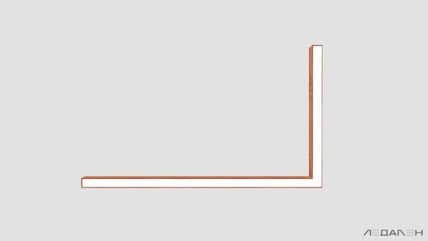 L-образный светильник WOOD ANGLE L 6000K 32W, корпус Груша