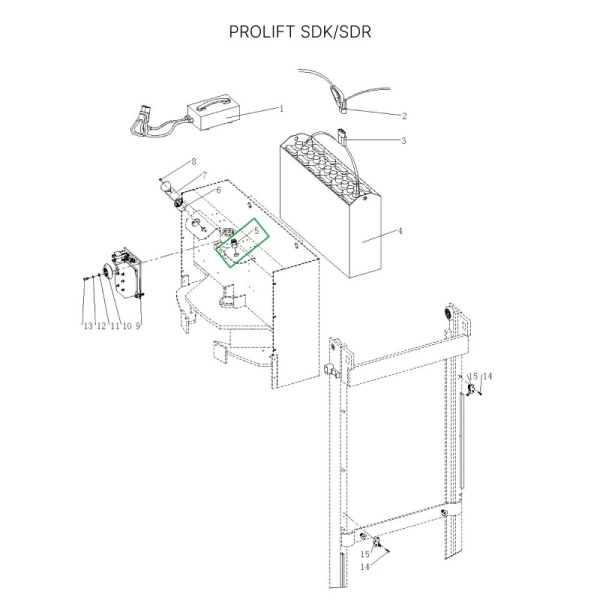 Замок включения питания для штабелеров SDR 1536/1545S/1645/1656/2036/2045, SDK, для тележек SK20