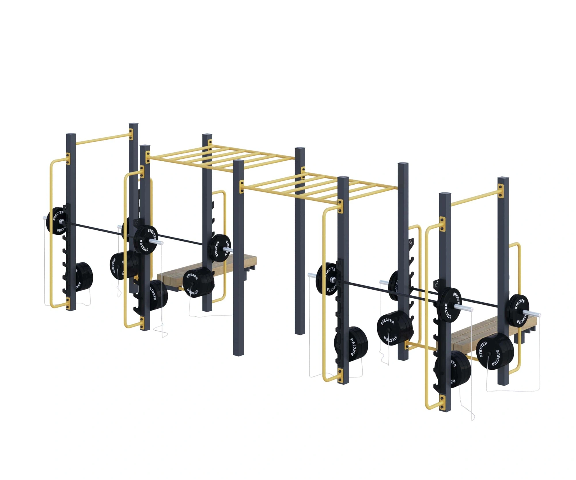 Уличный комплекс для воркаута «Фитнес-1» (25,4 м2)