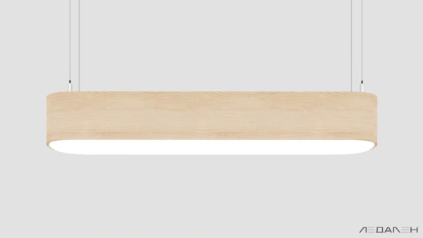 Овальный светильник WOOD OVALE 6000K 154W, корпус Ясень белый