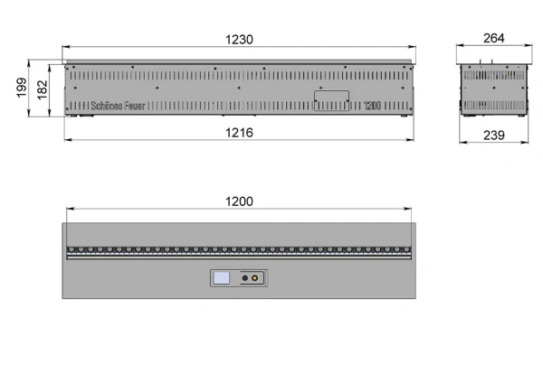 Электрический очаг Schones Feuer 3D FireLine 1200 Pro Blue (с эффектом cинего пламени) 