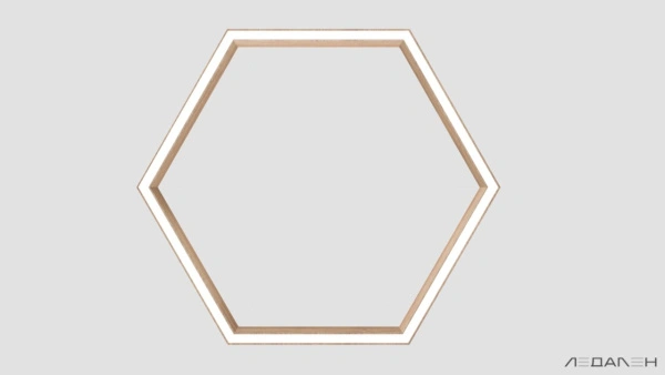 Шестиугольный светильник WOOD HEXAGON 6000K 80W, корпус Дуб