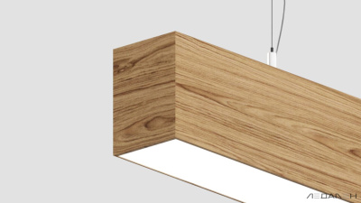 Линейный светильник WOOD LINEAR PN8060 3000K 60W 2000mm Ясень оливковый, корпус 