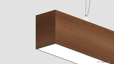 Линейный светильник WOOD LINEAR PN8060 4000K 60W 2000mm Орех грецкий, корпус 