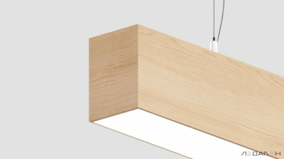 Линейный светильник WOOD LINEAR PN8060 3000K 60W 2000mm Ясень белый, корпус 